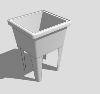 简约洗手台盆SU模型下载_sketchup草图大师SKP模型