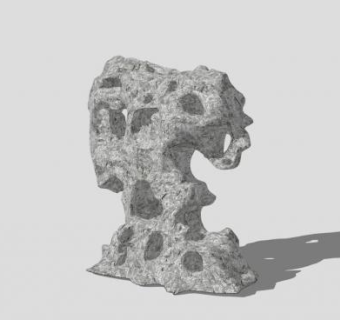 新中式太湖石景石SU模型下载_sketchup草图大师SKP模型