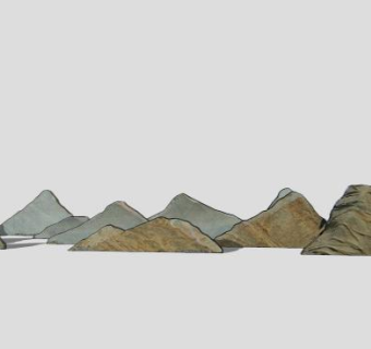 新中式景石SU模型下载_sketchup草图大师SKP模型