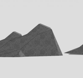 中式石头景石SU模型下载_sketchup草图大师SKP模型