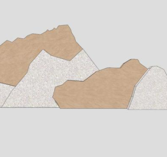 中式景区景观片石SU模型下载_sketchup草图大师SKP模型