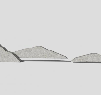新中式拟山石石头SU模型下载_sketchup草图大师SKP模型