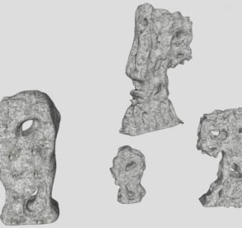 园林中式景石太湖石SU模型下载_sketchup草图大师SKP模型