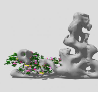 古典园林景观太湖石SU模型下载_sketchup草图大师SKP模型
