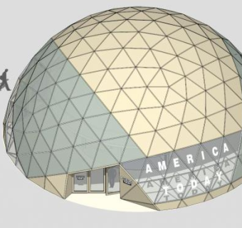 半圆形钢架蔬菜温室大棚SU模型下载_sketchup草图大师SKP模型
