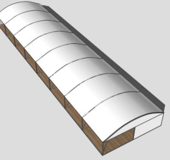 现代农业生态大棚SU模型下载_sketchup草图大师SKP模型