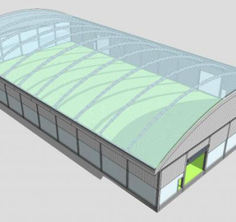 现代农业大棚SU模型下载_sketchup草图大师SKP模型