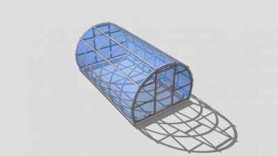 现代化温室大棚SU模型下载_sketchup草图大师SKP模型