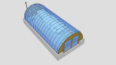 蔬菜玻璃农业生态大棚SU模型下载_sketchup草图大师SKP模型