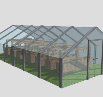 现代化生态大棚SU模型下载_sketchup草图大师SKP模型