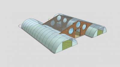 蔬菜现代农业大棚设计SU模型下载_sketchup草图大师SKP模型