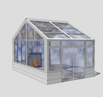 阳光房日光温室SU模型下载_sketchup草图大师SKP模型