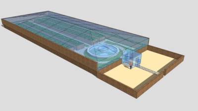 日光温室蔬菜大棚SU模型下载_sketchup草图大师SKP模型