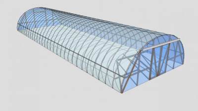 农业玻璃蔬菜大棚SU模型下载_sketchup草图大师SKP模型