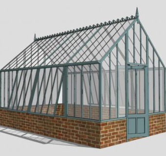 现代蔬菜阳光房SU模型下载_sketchup草图大师SKP模型