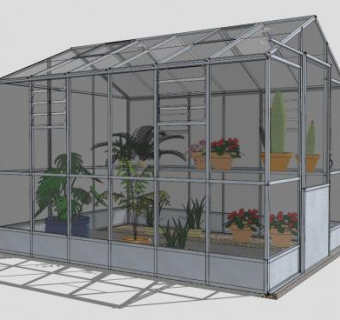 露台花园阳光房SU模型下载_sketchup草图大师SKP模型