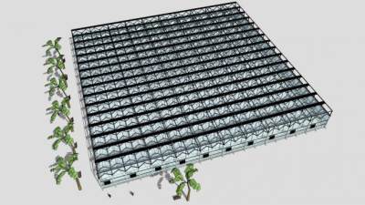 农业大棚设计SU模型下载_sketchup草图大师SKP模型