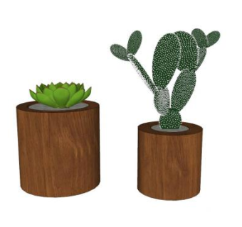 多肉植物和仙人掌SU模型下载_sketchup草图大师SKP模型