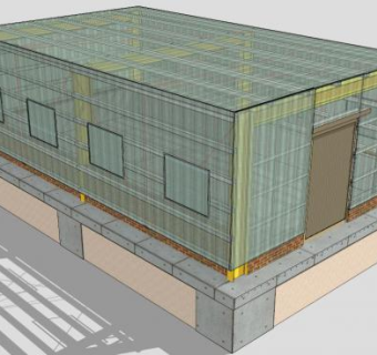 阳光房大棚设计SU模型下载_sketchup草图大师SKP模型
