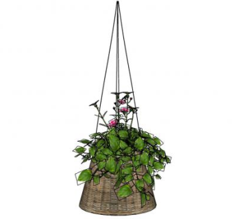吊篮植物装饰品SU模型下载_sketchup草图大师SKP模型