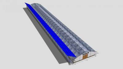 现代化农业温室大棚SU模型下载_sketchup草图大师SKP模型