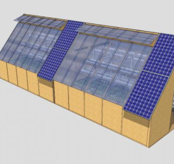 现代化农业钢架大棚SU模型下载_sketchup草图大师SKP模型