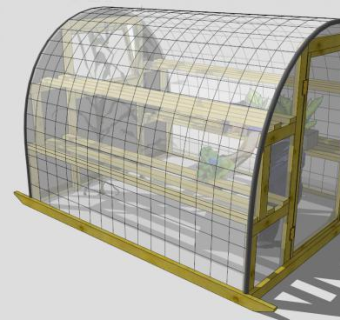 植物温室棚SU模型下载_sketchup草图大师SKP模型