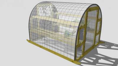 植物温室棚SU模型下载_sketchup草图大师SKP模型