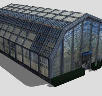 灰色蔬菜温室钢架大棚SU模型下载_sketchup草图大师SKP模型