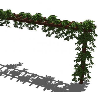 藤蔓花架SU模型下载_sketchup草图大师SKP模型