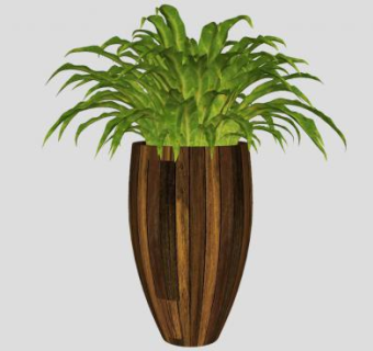 木花盆盆栽植物SU模型下载_sketchup草图大师SKP模型
