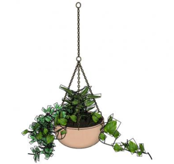 铁链吊篮盆栽植物SU模型下载_sketchup草图大师SKP模型