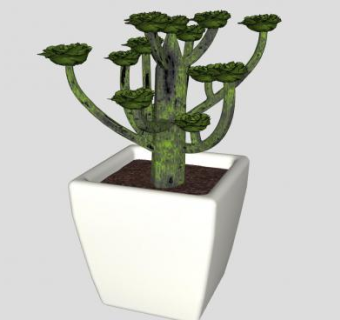 中式盆栽盆景SU模型下载_sketchup草图大师SKP模型