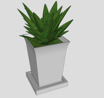 观叶植物盆栽SU模型下载_sketchup草图大师SKP模型