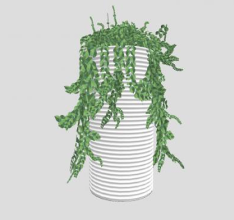 装饰植物盆栽SU模型下载_sketchup草图大师SKP模型
