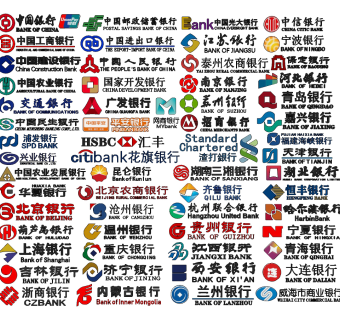 现代商业银行标志logosu草图模型下载