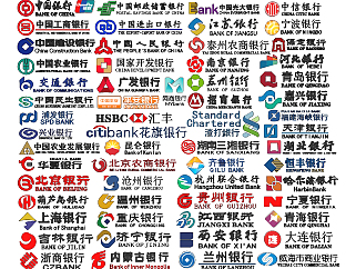 现代商业银行<em>标志</em>logosu草图模型下载
