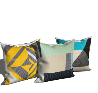 抱枕，靠包，靠垫su草图模型下载