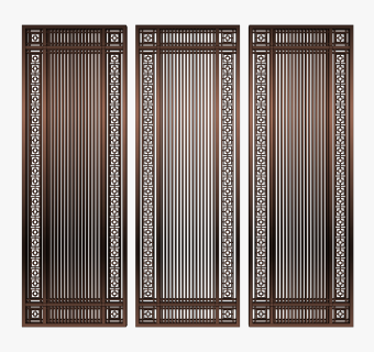 新中式屏风隔断su草图模型下载