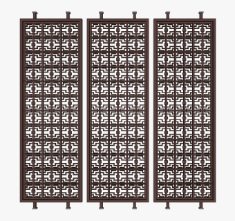 新中式屏风隔断su草图模型下载