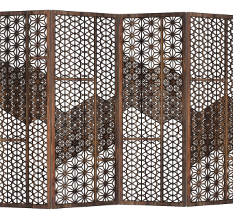新中式东南亚屏风隔断，花格，