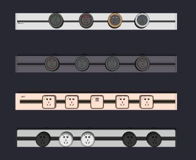 现代滑轨无线可移动插座su草图模型下载