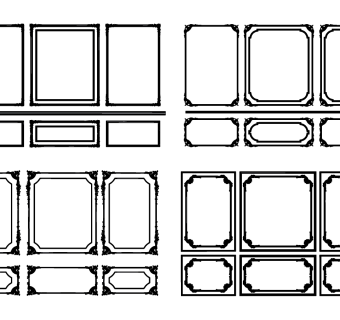 欧式法式石膏线条su草图模型下载