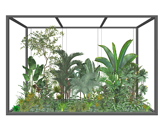 现代绿植植物墙，<em>灌木</em>su草图模型下载