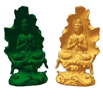 中式观音菩萨雕塑su草图模型下载