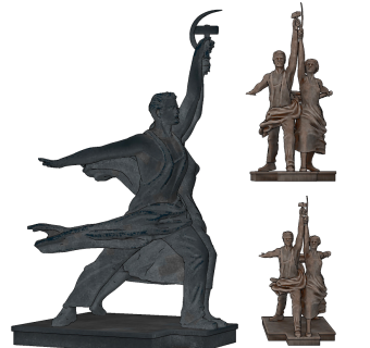 欧式人物雕塑，雕塑su草图模型下载