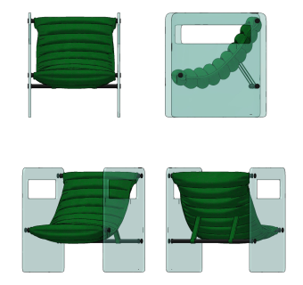 现代亚克力休闲椅su草图模型下载