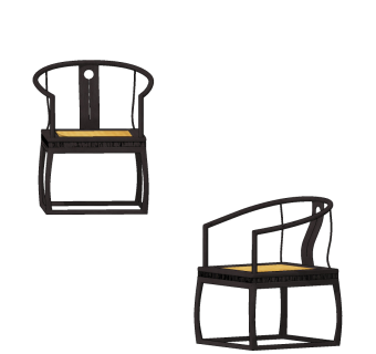 新中式实木休闲椅，圈椅