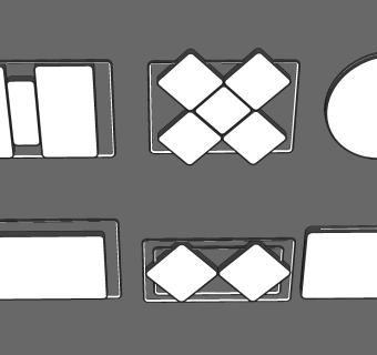 现代吸顶灯组合su草图模型下载