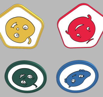 现代儿童房吸顶灯su草图模型下载